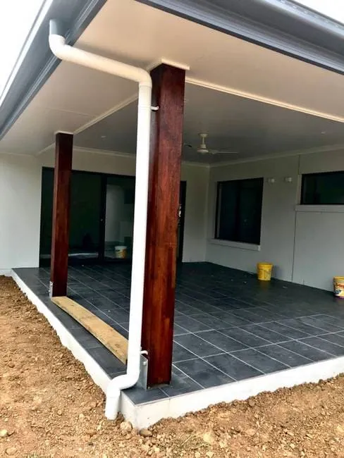 Rain gutters on outdoor patio in Gladstone
